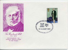 1979, 22.Aug., Umschlag m. EF. RAYLEIGH, ESSEX - ROWLAND HILL CENTENARY COMMEMORATIVE DEL...