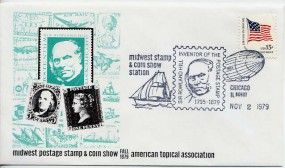 1979, 2.Nov., Umschlag m. EF. CHICAGO IL 60607 MIDWEST STAMP & COIN SHOW STATION - SIR RO...