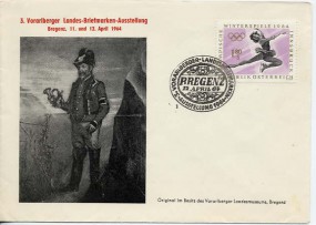 1964, 12.Apr., Umschlag m. EF. BREGENZ 1 - 3. VORARLBERGER LANDESBRIEFMARKENAUSSTELLUNG 1...