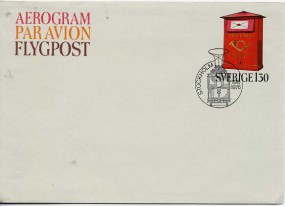 1976, 19.Jun., 1.30Kr.-GA-Aerogramm. STOCKHOLM(So.-Stpl.).