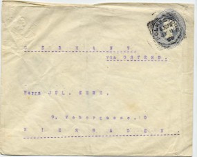 1898, 11.Jul., 2.5d-GA-Umschlag. FOLKESTONE(Handstpl.) nach WIESBADEN 1 *i(Deutschland...