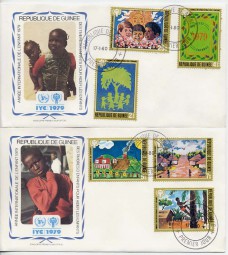 1980, 17.Jan., zwei FDC m. MiF. REPUBLIQUE DE GUINEE(So.-Stpl.).