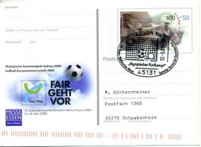 2000, 12.Mai , 100Pfg.-So.-GA-Kte. 45131 ESSEN 119 - 13.INTERNATIONALE BRIEFMARKEN-MESSE ...