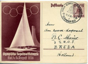 1936, 11.Aug., 15Pfg.-GA-Kte. BERLIN OLYMPIA-SCHWIMMSTADION f - XI. OLYMPIADE 1936(So.-S...