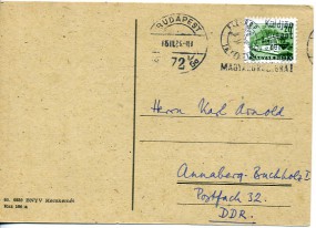 1965, 23.Mrz., Kte. m. EF. BUDAPEST 72 Gd - FLEUROP INTERFLORA KÜLDJÖN..(Masch.-Werbestp...