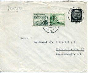 1938, 21.Mai , Bf.m. MiF. BERLIN SW11 al(Handstpl.) nach Hannover. Porto: RM 0.12.