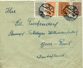 1923, 11.Feb., Bf.m. MiF. KLAGENFURT 2 *3c*(Handstpl.) nach Deutschland. Sonntags gestem...