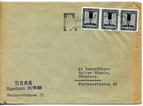 1938, 15.Jun., Drucks.-Bf.m. MeF. NÜRNBERG 2 e DIE STADT DER REICHSPARTEITAGE - AUGEN AUF...