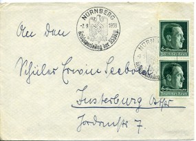 1938, 7.Sep., Bf.m. MeF. NÜRNBERG a - REICHSPARTEITAG DER NSDAP(So.-Stpl.) nach Insterbu...