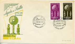 1963, 29.Jan., FDC m. MiF. SANTA ISABEL(So.-Stpl.).