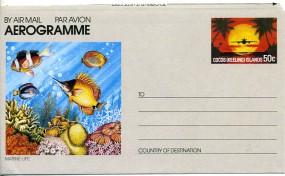 1990, 50¢GA-Aerogramm.