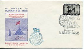 1962, 26.Jul., Umschlag m. EF. ROSARIO - LA ANTARTIDA Y SANTA FE(So.-Stpl.).