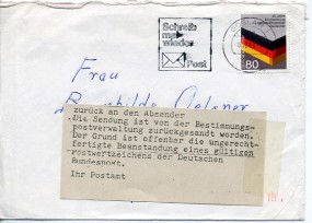 1985, 6.Dez., Bf.m. EF. 338 GOSLAR 1 ma - SCHREIB MAL WIEDER POST(Masch.-Werbestpl.) nac...