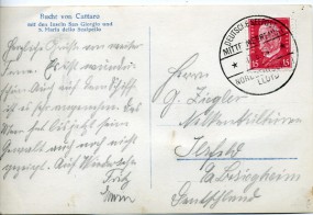 1934, 17.Aug., Ans.-Kte. m. EF. DEUTSCHE SEEPOST MITTELMEERFAHRT ** NORDDEUTSCHER LLOYD(...