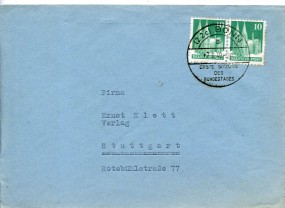 1949, 7.Sep., Bf.m. MeF. (22c) BONN b - ERSTE SITZUNG DES BUNDESTAGES(So.-Stpl.) nach St...