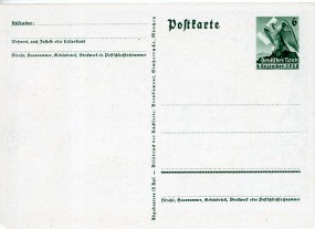 1938, 6Pfg.-So.-GA-Kte.