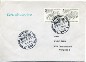 1970, 11.Feb., Drucks.-Bf.m. MeF. 5109 EINRUHR - DILIGENCE EINRUHR-ERKENSRUHR ROMANTIK IM...