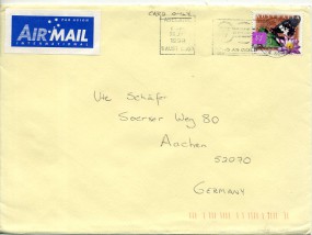 1998, 26.Jun., Lp.-Bf.m. EF. ADELAIDA S AUST 5000 -..(Masch.-Werbestpl.) nach Deutschlan...