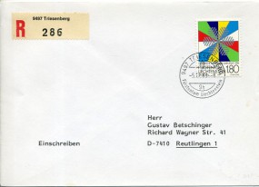 1983, 5.Dez., R-Bf.m. EF. 9497 TRIESENBERG 9b(Handstpl.) nach Westdeutschland. Porto: Fr...