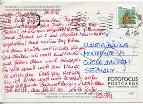 1996, 28.Mai , Ans.-Kte. m. EF. KUALA LUMPUR(Masch.-Stpl.) nach Deutschland. Porto: $0.5...
