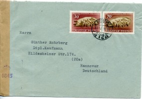 1951, 13.Mai , Bf.m. MeF. BUDAPEST AB 72 AB(Handstpl.) nach Hannover(Westdeutschland). S...