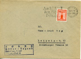 1938, 2.Apr., Bf.m. EF. LEIPZIG W31 MESSESTADT - AM 10. APRIL DEM FÜHRER DEIN 