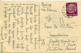 1936, 27.Jun., Ans.-Kte. m. EF. HAMELN 1 *g(Handstpl.) nach Tientsin(China). Porto: RM 0...