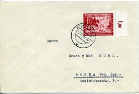 1939, 2.Nov., Bf.m. EF. SCHLESWIG 1 a(Handstpl.) nach Borna. Porto: RM 0.12.