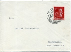 1938, 20.Apr., Bf.m. EF. GOSLAR HARZ - REICHSBAUERNSTADT(So.-Stpl.) nach Wolfenbüttel. P...