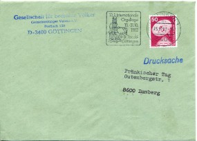 1982, 25.Okt., Drucks.-Bf.m. EF. 3400 GÖTTINGEN 1 ml - 10. INTERNATIONALE ORGELTAGE 10.-3...