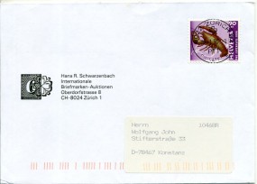 1998, 6.Jan., Bf.m. EF. 8022 ZÜRICH 22 - PTT PHILATELIE(Handstpl.) nach Deutschland. Por...