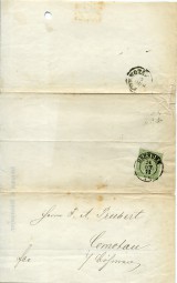 1871, 24.Okt., Faltbf. m. EF. DRESDEN(Handstpl.) nach KOMMOTAU(Österreich). Postlaufze...