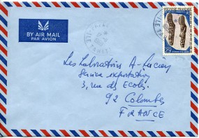1969, 17.Nov., Lp.-Bf.m. EF. PAPEETE ILE TAHITI(Handstpl.) nach Frankreich. Porto: 25 F....