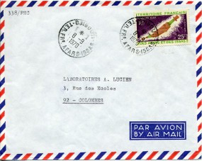 1970, 8.Sep., Lp.-Bf.m. EF. DJIBOUTI TER. FRS. AFARS ISSAS(Handstpl.) nach Frankreich. P...