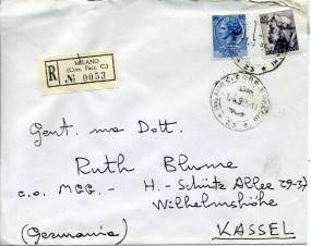 1965, 1.Jun., R-Bf.m. MiF. MILANO C CORR. E PACCHI(Handstpl.) nach Westdeutschland. Port...