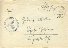1942, 3.Jan., Feldpost-Bf. FELDPOST b(Handstpl.) nach Itzehoe. Abs.: Feldpost-Nr.36949 (...