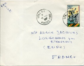 1961, 16.Nov., Lp.-Bf.m. EF. LOME R.P. POSTES TOGO(Handstpl.) nach Frankreich. Porto: 25...