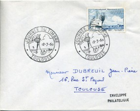 1960, 12.Mrz., Bf.m. EF. TOULOUSE - JOURNEE DU TIMBRE(So.-Stpl.) nach Toulouse. Porto: F...