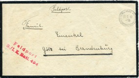 1940, 27.Sep., unfrank.Feldpost-Bf. PRAH b - DEUTSCHE DIENSTPOST BÖHMEN-MÄHREN(Masch.-St...