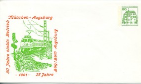 1981, 50Pfg.-GA-Umschlag.