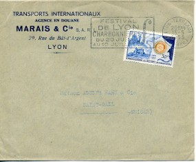 1955, 13.Mai , Bf.m. EF. LYON-TERREAUX (.. ARR.) - FESTIVAL DE LYON CHARBONNIERES DU 20 J...
