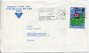 1973, 24.Mai , Bf.m. EF. LONDON S.W.1 - CHESSINGTON ZOO, SURREY OPEN EVERY DAY OF THE YEA...