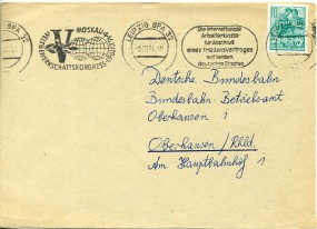 1961, 3.Okt., Drucks.-Bf.m. EF. LEIPZIG BPA 32 nm - DIE INTERNATIONALE ARBEITERKLASSE FÜR...