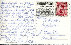 1958, 22.Jul., Ans.-Kte. m. EF. KRUMPENDORF - KRUMPENDORF WÖRTHERSEE BAD U. RUHE u. BEHAG...