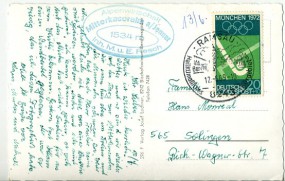 1969, 12.Jun., Ans.-Kte. m. EF. 8243 RAMSAU - BERCHTESGADENER LAND HEILKLIMATISCHES KURGE...