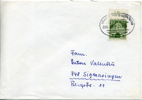 1966, 31.Mai , Bf.m. EF. BRAUNSCHWEIG-ALTENBEKEN ZUG 0534 h(Bahnpost-Stpl.) nach Sigmari...