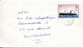 1982, 2.Mrz., Bf.m. EF. PORT STANLEY(Handstpl.) in die Schweiz. Porto: £0.08.
