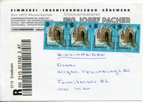 1998, 14.Dez., R-Bf.m. MeF. 2115 ERNSTBRUNN b(Handstpl.) nach Wien. Porto: S 32.00.