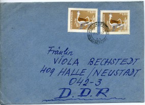 1971, 23.Jan., Bf.m. MeF. BUREAU D'ECHANGE BUCAREST GARE DU NORD E.1(Handstpl.) nach Ost...