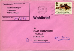 1988, 16.Mrz., Bf.m. EF. EDINBURGH LOTHIAN FIFE BORDERS(Masch.-Stpl.) nach Westdeutschla...